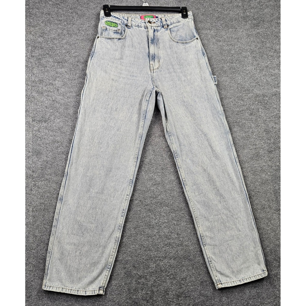 Empyre Tori Carpenter Jeans Light Wash Acid Denim High Rise Utility Pants Sz 8